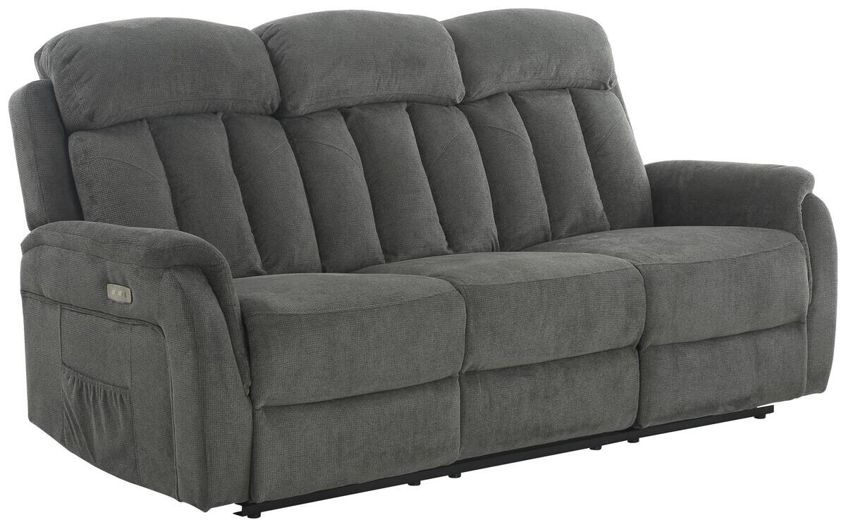 Sofa FM-3216-3P grau Microfaser B/H/T: ca. 200x100x95 cm