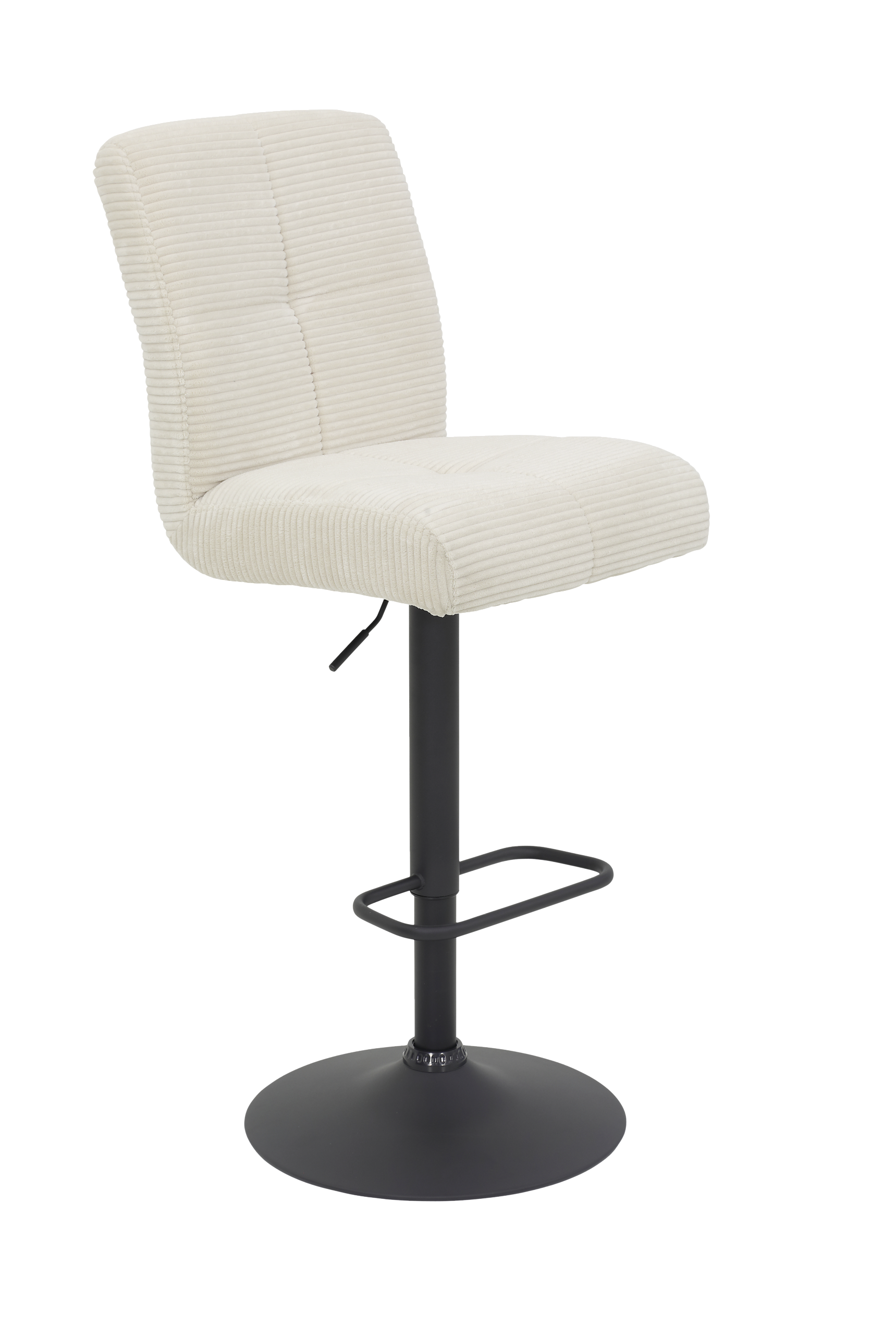 Barhocker Leni I, 2er-Set creme Microfaser B/H/T: ca. 44x124x57 cm