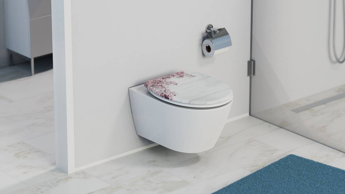 Eisl WC-Sitz Flower&Wood MDF