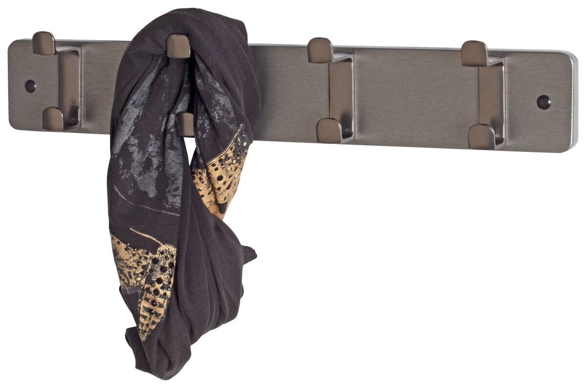 Garderobenleiste grau Metall B/H/T: ca. 45x7x6 cm