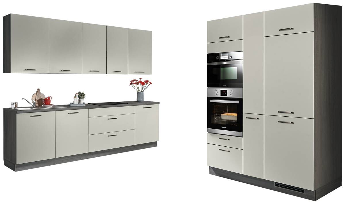 Express Doppelblock Star hellgrau Lacklaminat Hochglanz B/T: ca. 280x150 cm