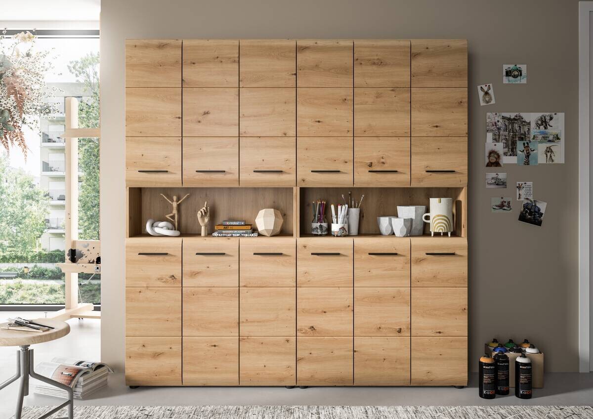 Badezimmer-Set Ice Artisan Oak Nachbildung B/H/T: ca. 180x185x30 cm