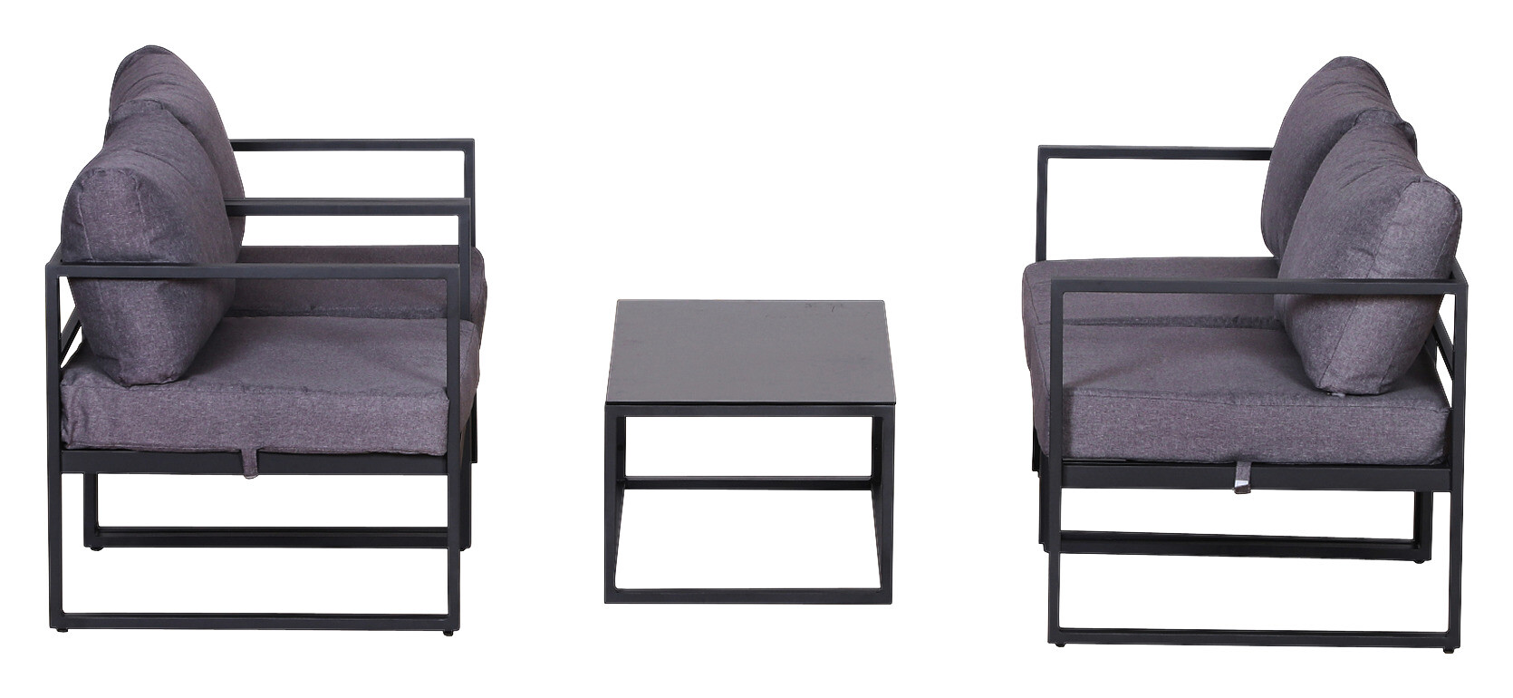 Outsunny Loungeset grau Aluminium