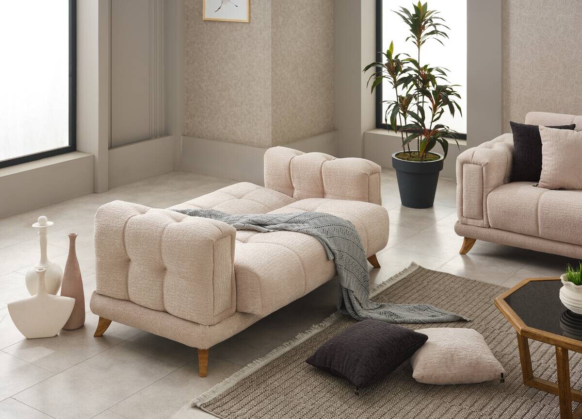 Sofa 3-2-1 Rixos beige Webstoff