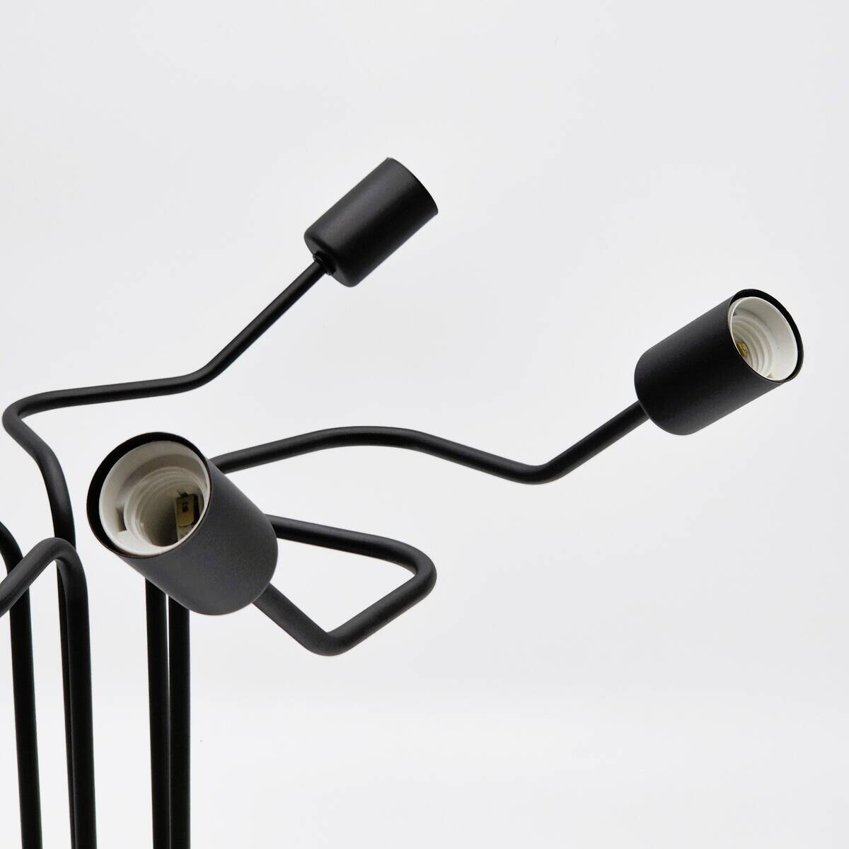 Lamkur Deckenleuchte Domino schwarz Stahl H/L: ca. 40x59 cm E27 5 Brennstellen