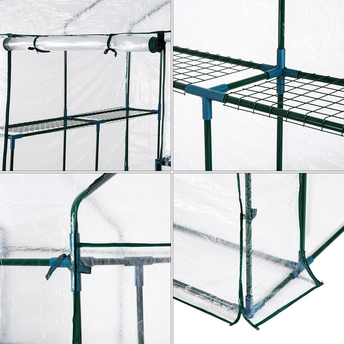 Outsunny Gewächshaus B/H/L: ca. 143x195x143 cm