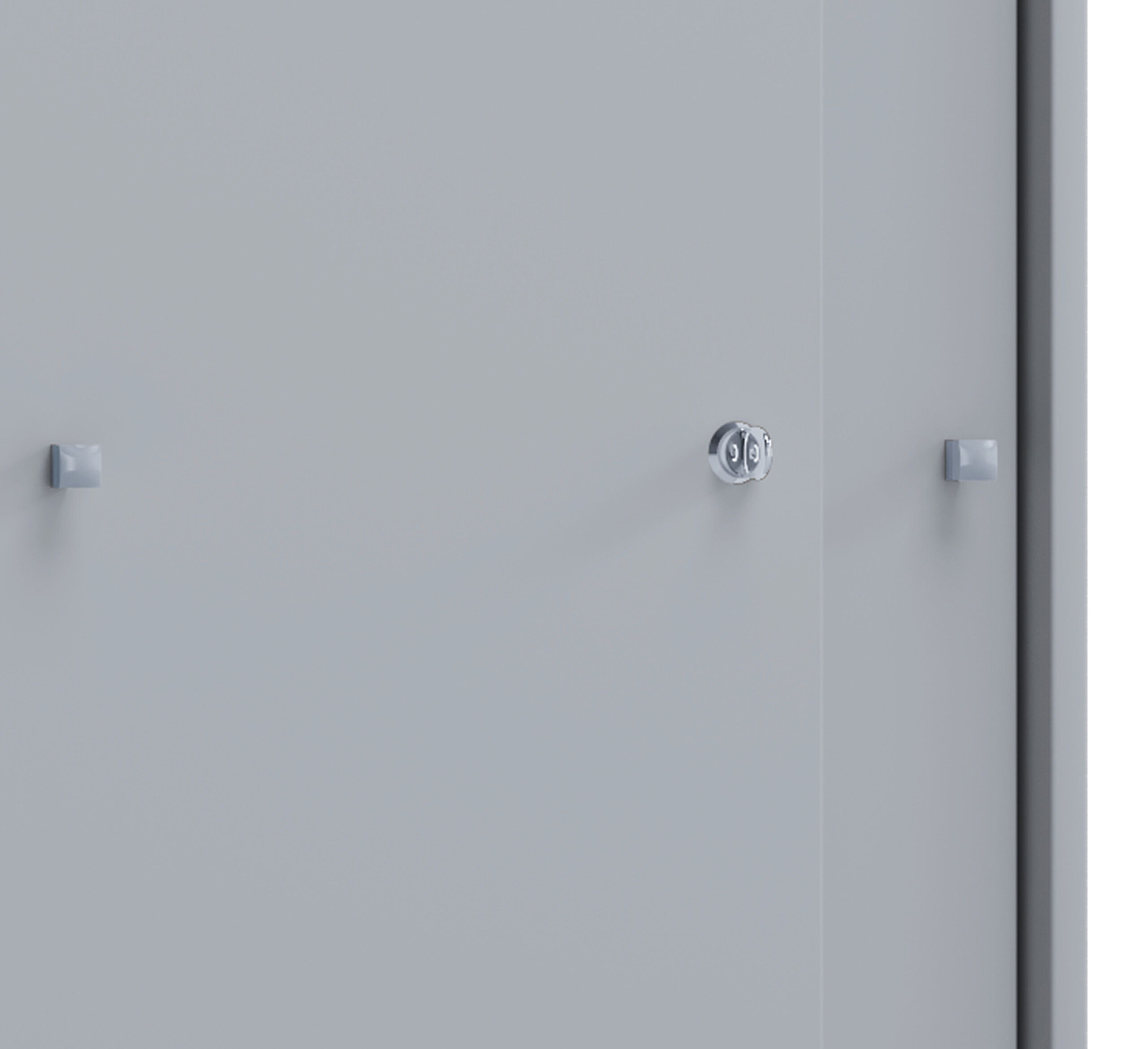 Büroschrank Lona XL mit Schiebetüren grau weiß B/H/T: ca. 70x110x37 cm