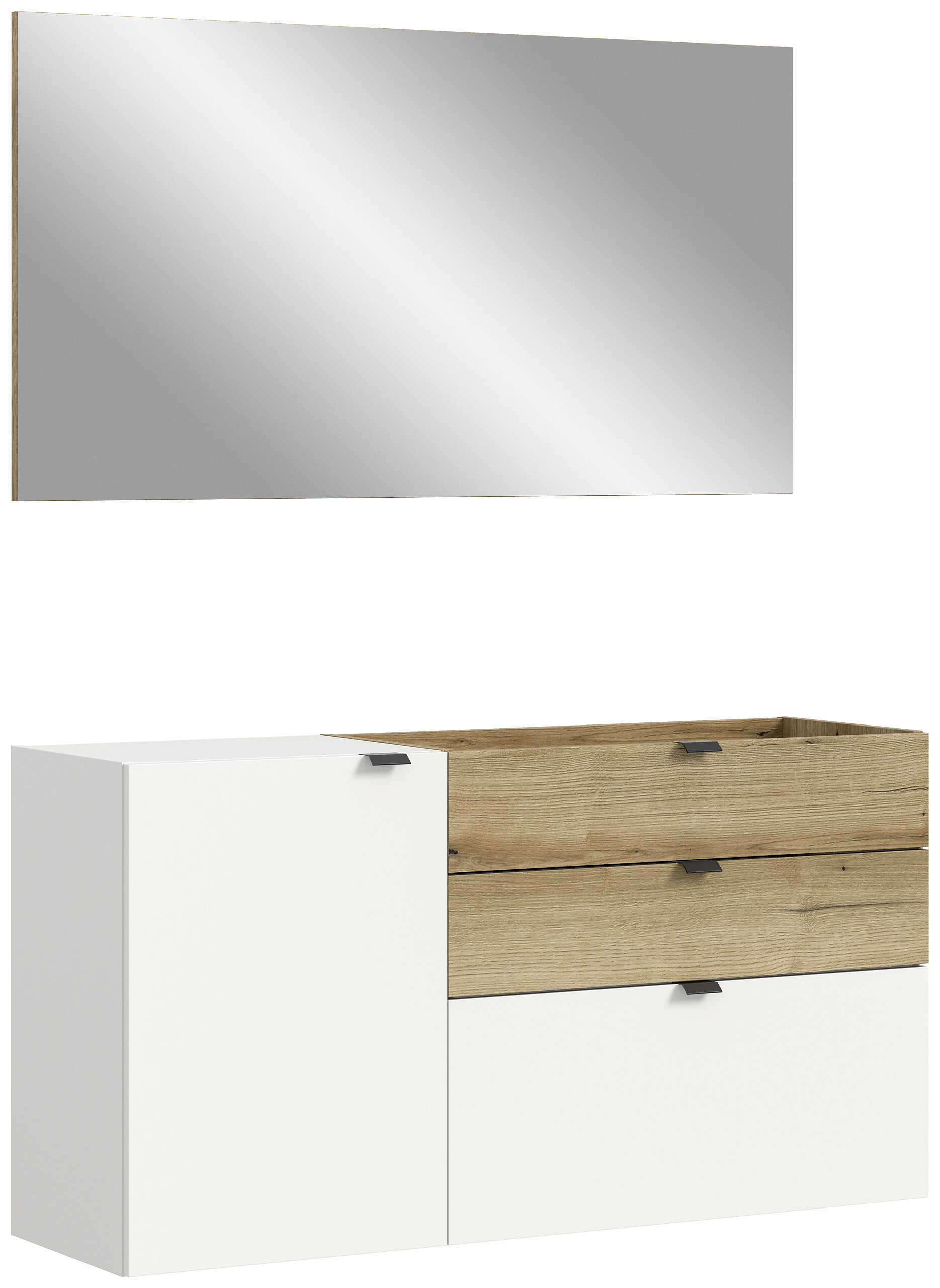 Garderobe Naro weiß Evoke Oak Nachbildung B/H/T: ca. 120x194x37 cm