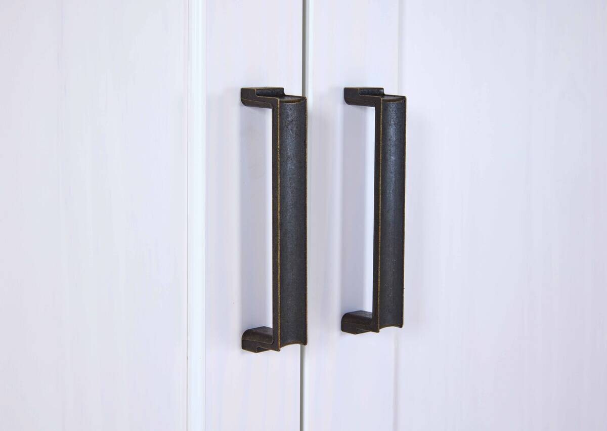 Vitrine Maluno weiß lackiert Holz B/H/L: ca. 41x163x117,2 cm