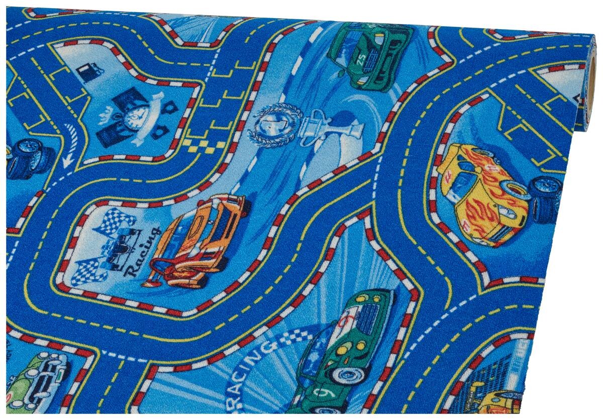 Teppichboden Racers blau B: ca. 400 cm pro m²