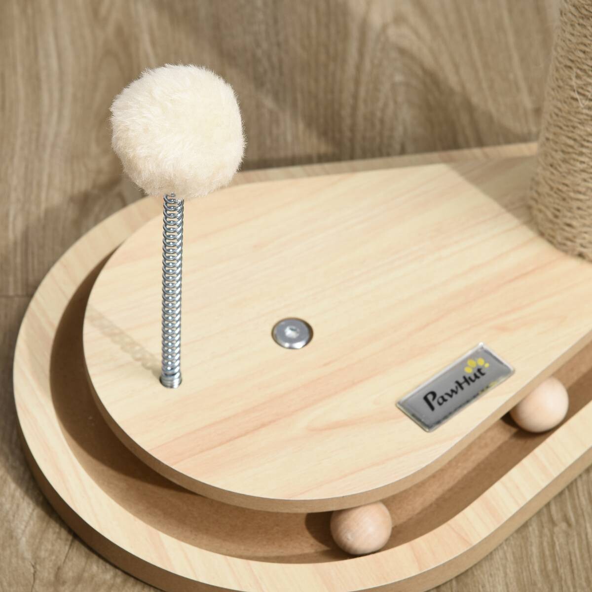 PawHut Kratzbaum Eiche Spanplatte B/H/L: ca. 23x40x35 cm