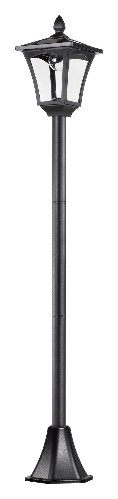 Gartenlaterne schwarz Edelstahl Kunststoff B/H/L: ca. 18x160x18 cm