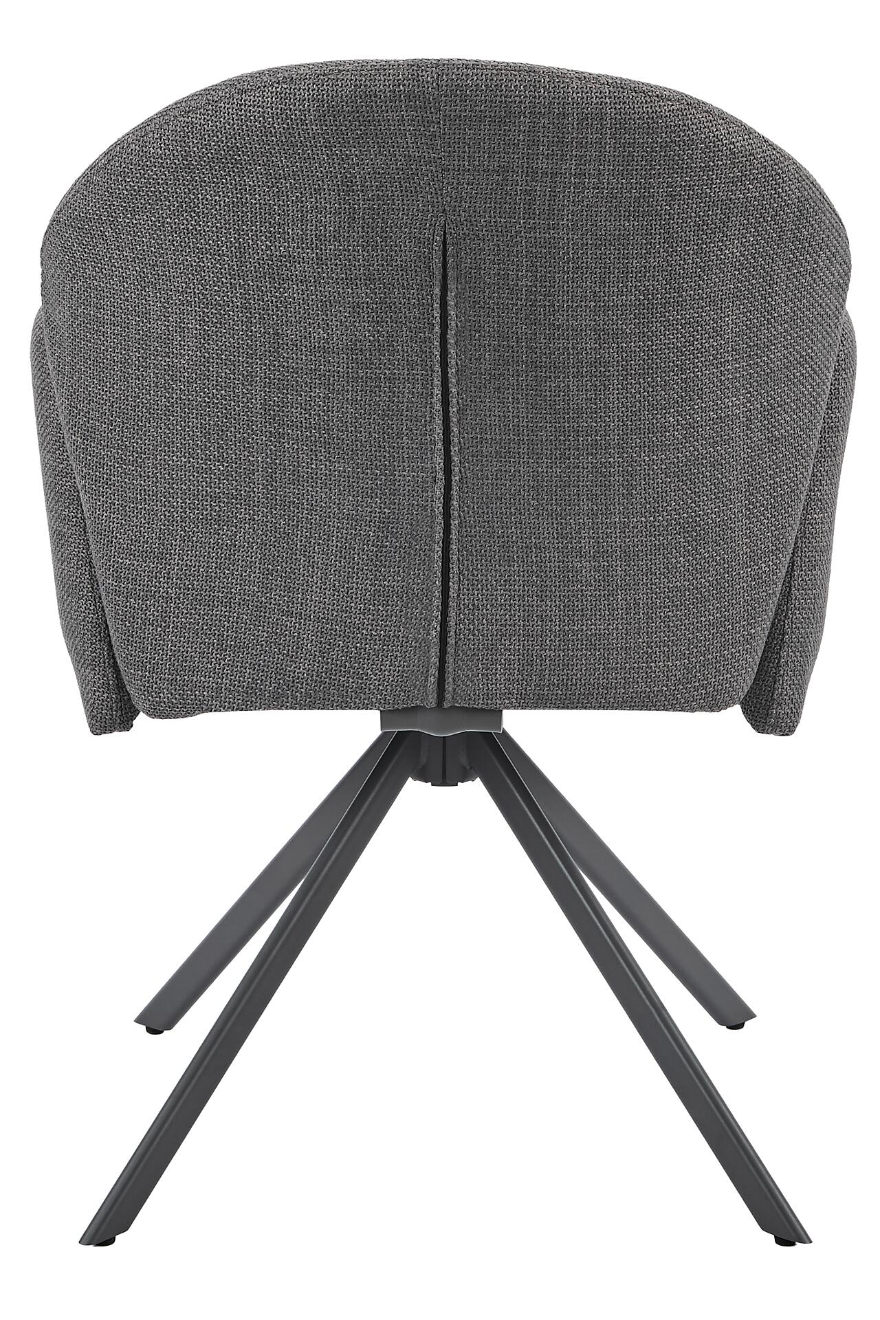 Drehstuhl Holly grau Microfaser Webstoff B/H/T: ca. 57x84x61 cm