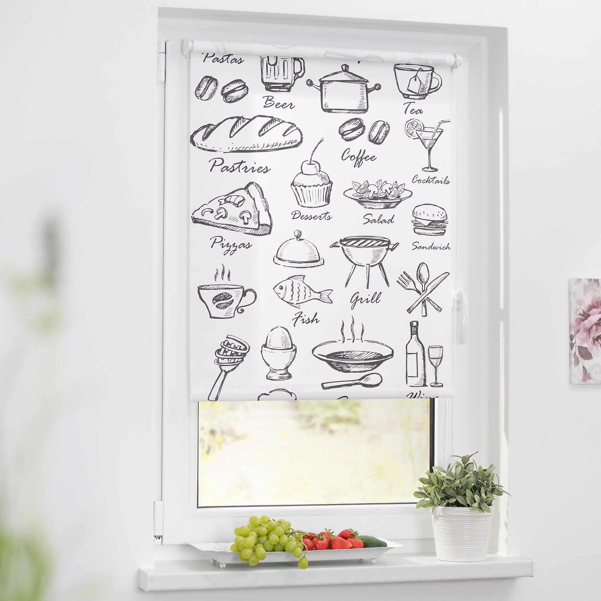 LICHTBLICK Rollo Menü schwarz B/L: ca. 90x150 cm