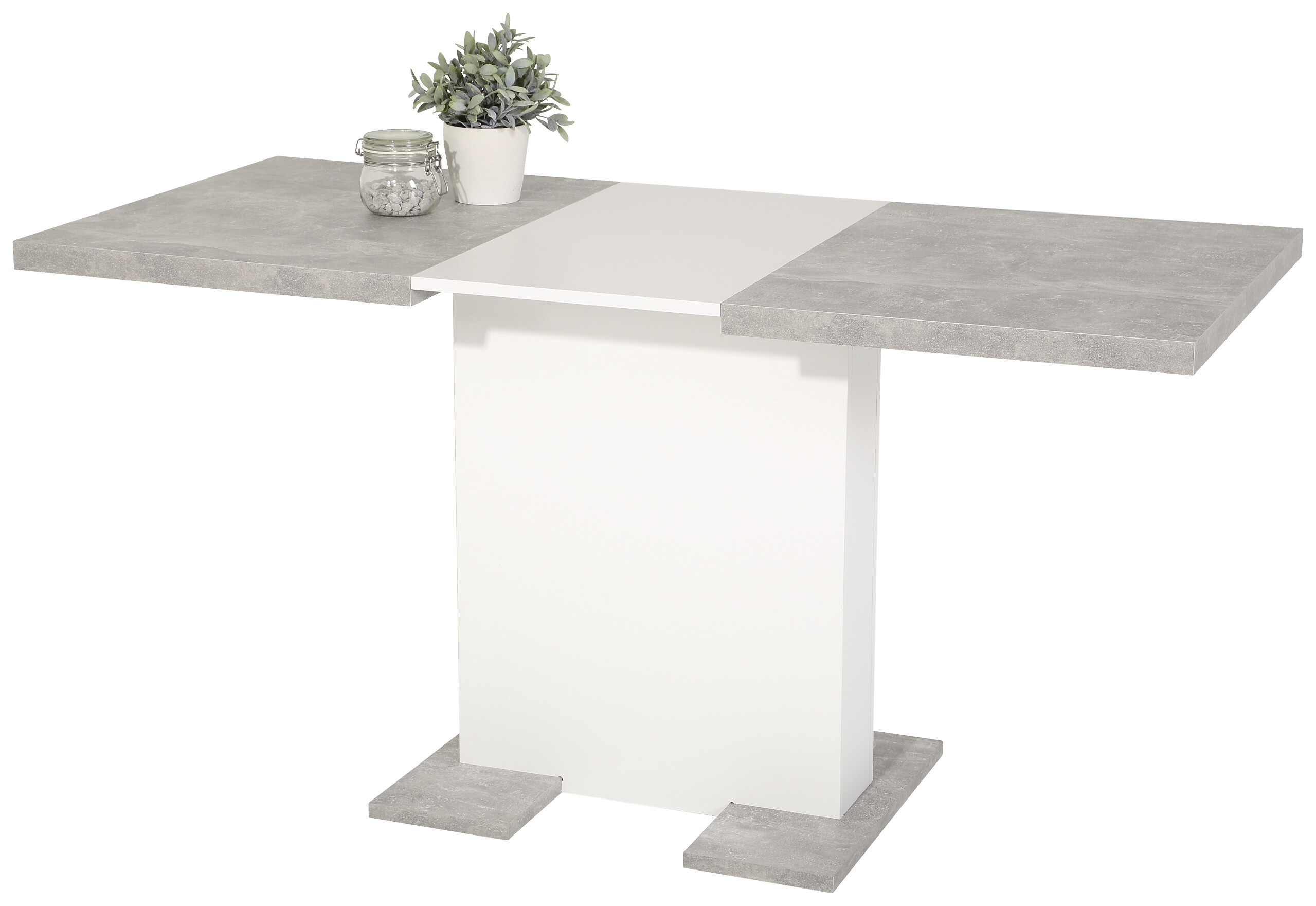 Esstisch Britt Beton weiß B/H/T: ca. 150x76x69 cm