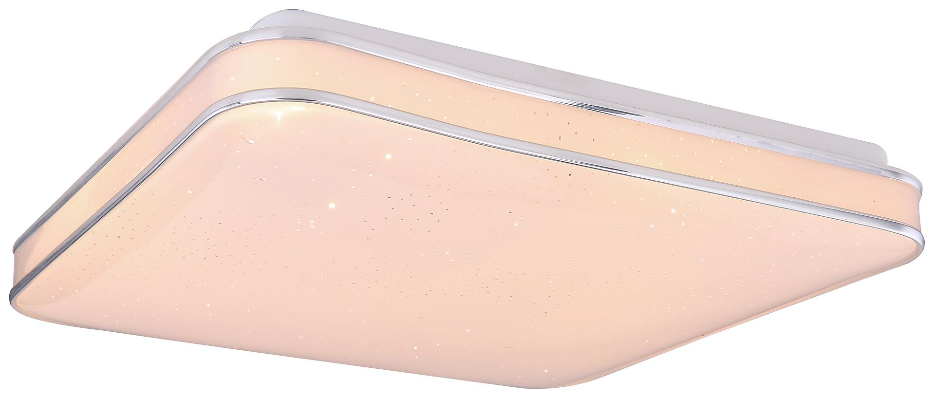 GLOBO Deckenleuchte Lassy weiß Metall Acryl B/H/L: ca. 34x7x34 cm