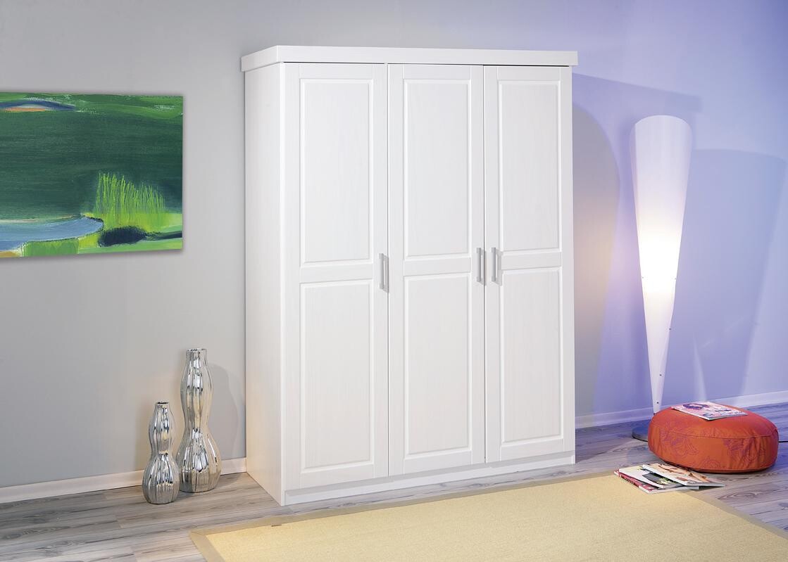 Kleiderschrank Magnus weiß B/H/T: ca. 140x190x55 cm