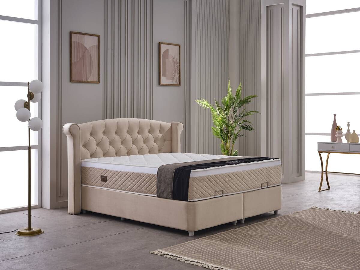 Polsterbett Marven creme Liegefläche B/L: ca. 180x200 cm