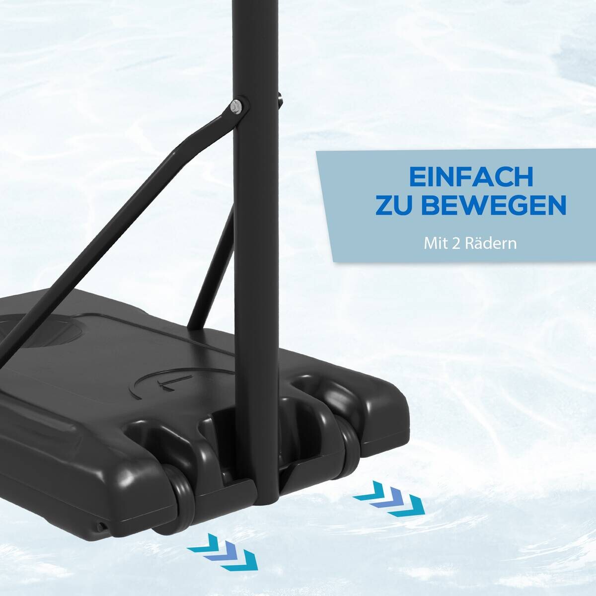 SPORTNOW Basketballkorb schwarz B/H/L: ca. 74x264x71 cm