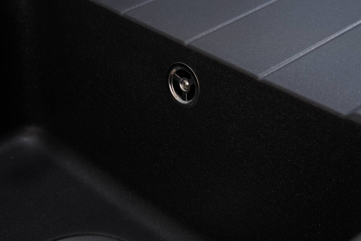 Respekta Einbauspüle Columbia 100 x 50 S schwarz Granitverbundmaterial B/H/T: ca. 100x18,5x50 cm