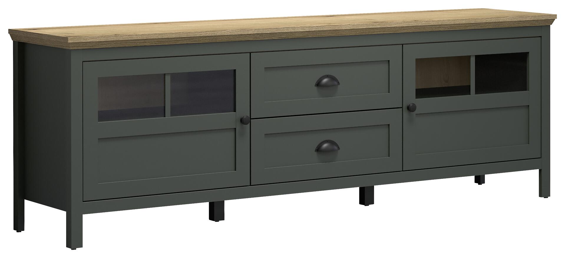 Lowboard Stanton tannengrün Eiche Evoke Coast Nachbildung B/H/T: ca. 184x64x45 cm