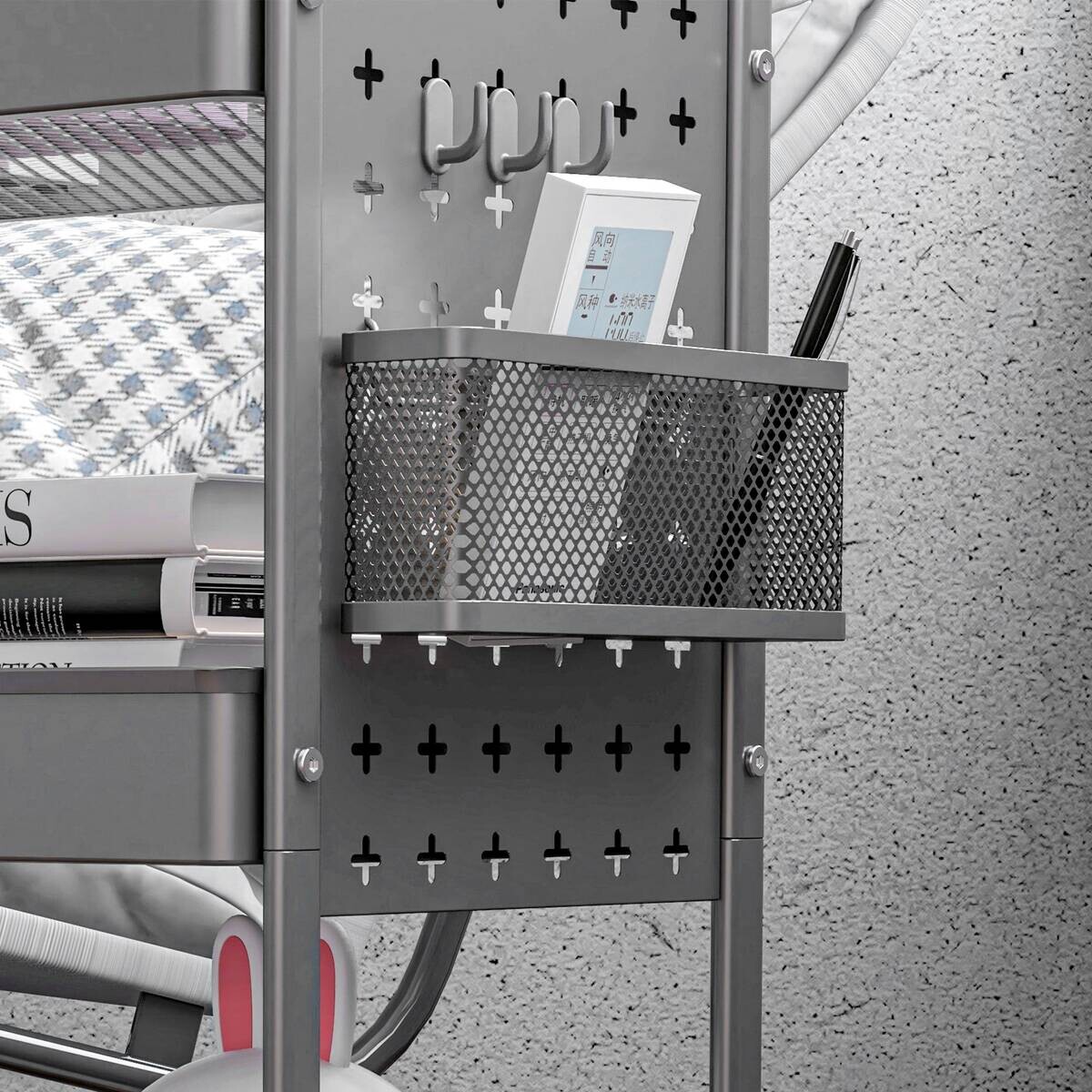 HOMCOM Küchenwagen dunkelgrau Polypropylen B/H/L: ca. 30,5x53,5x75 cm