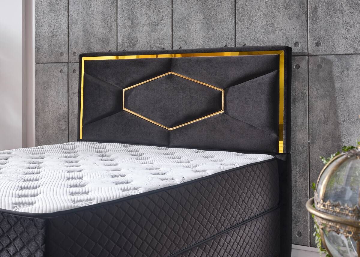 Polsterbett Tommy schwarz Liegefläche B/L: ca. 180x200 cm