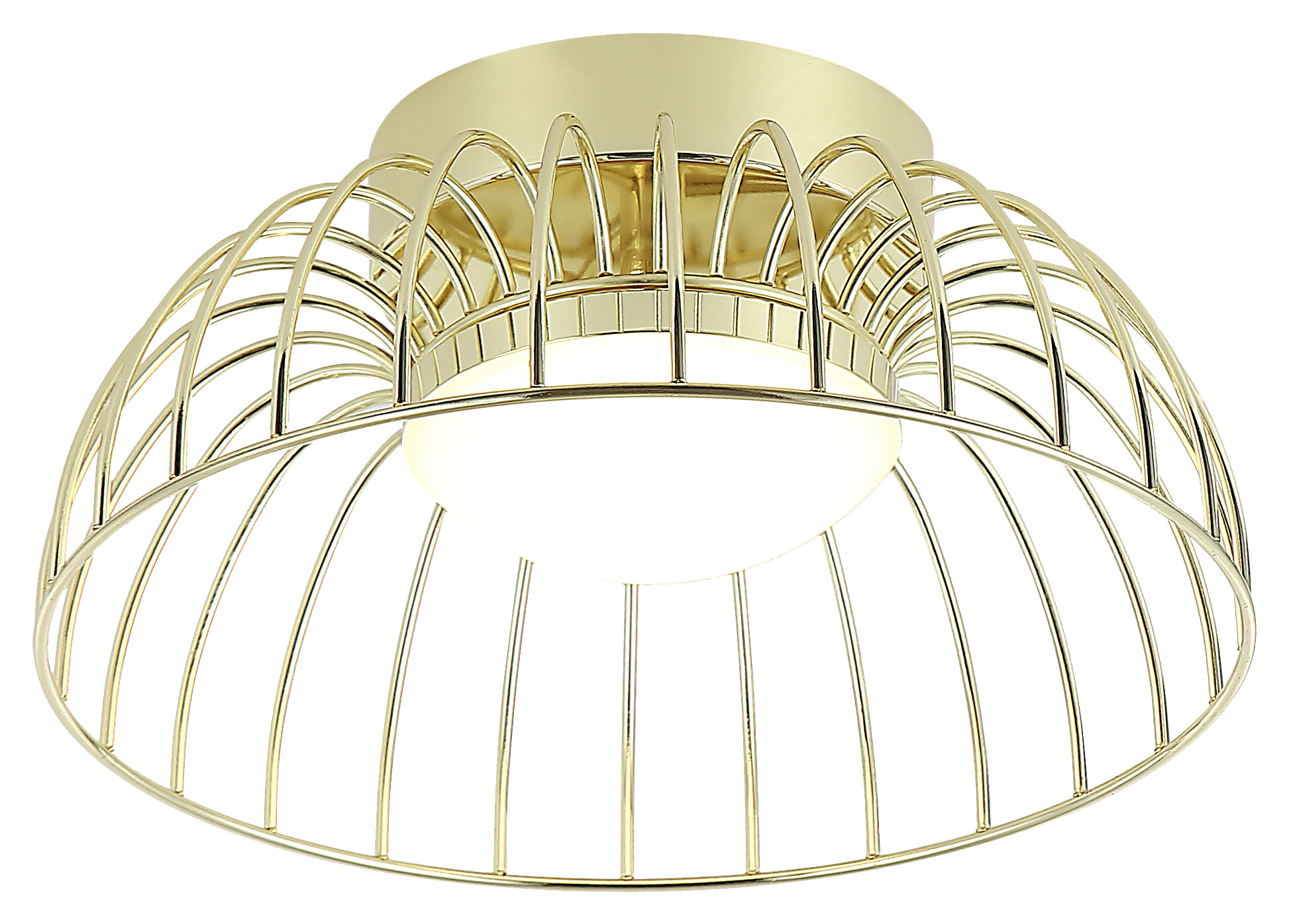 Lamkur Deckenleuchte gold Stahl B/H/L: ca. 27x27x17 cm