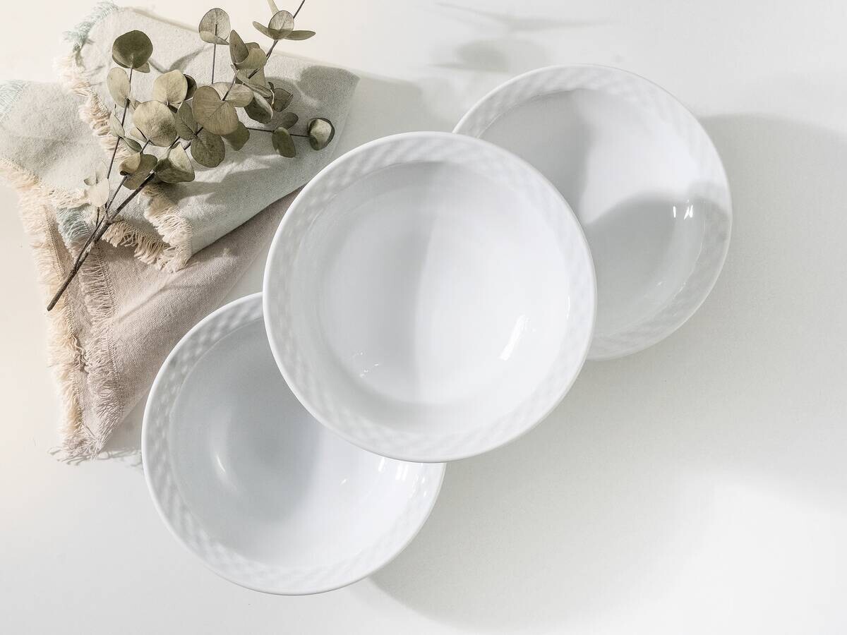 CreaTable Müslischale Polo weiß Porzellan 6 tlg.