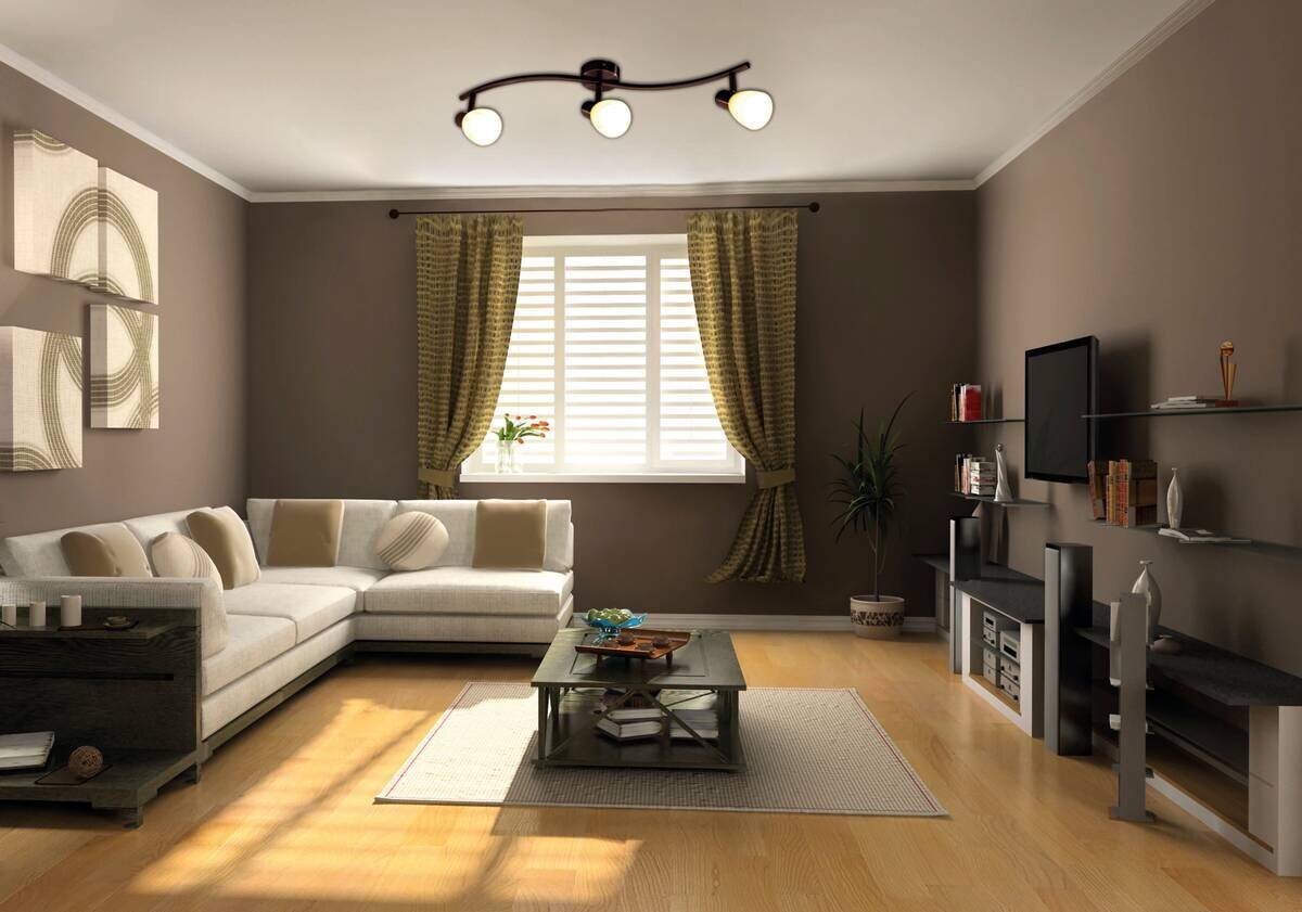 Näve Leuchten Spotleuchte 119814 braun Metall Glas B/H/T: ca. 12,5x12x60 cm 3 Brennstellen