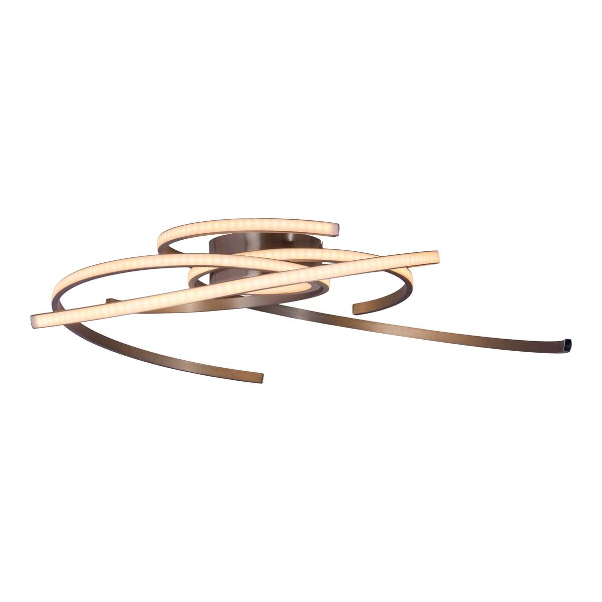 Näve Leuchten Deckenleuchte 1395750 stahlfarbig Metall Kunststoff B/H/T: ca. 75x6x75 cm null 4 Brennstellen