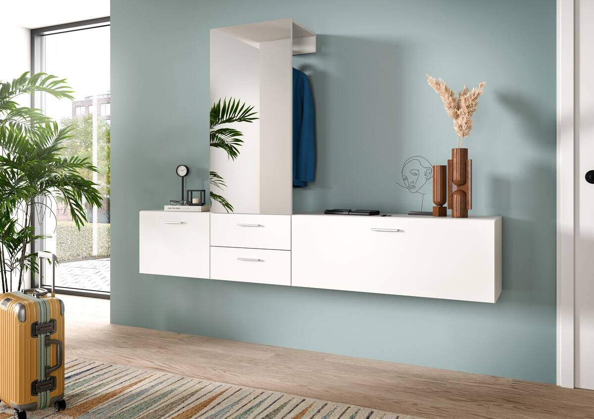 Garderobe VAGA weiß B/H/T: ca. 208x190x36 cm