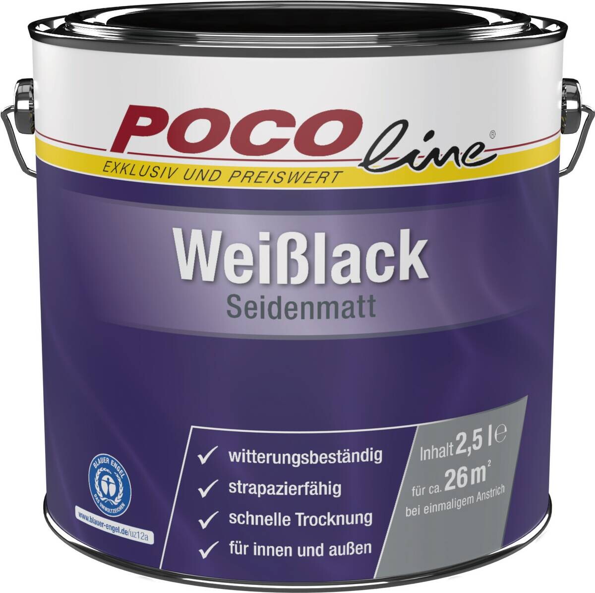 POCOline Weißlack weiß seidenmatt ca. 2,5 l