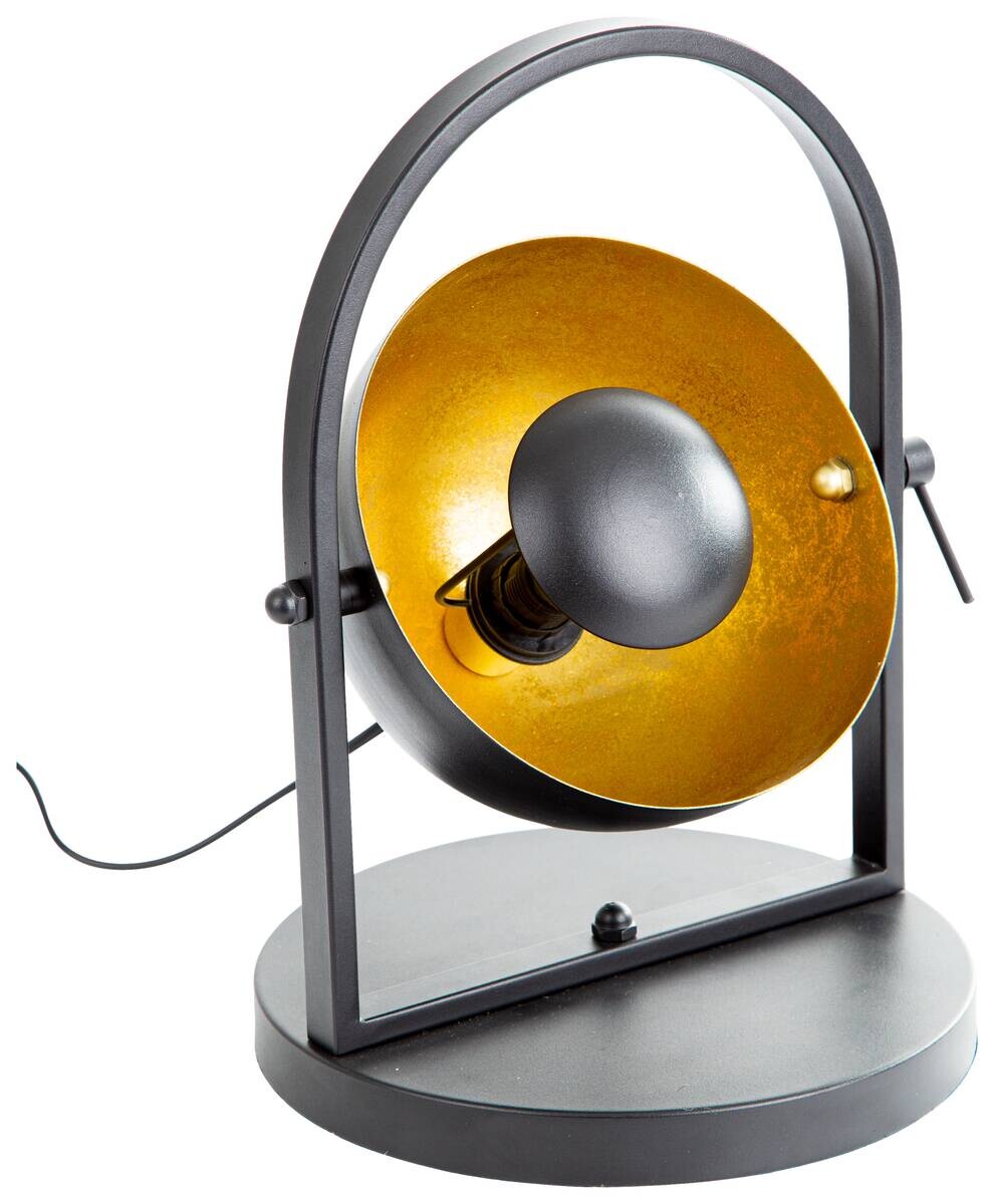 Nowa Tischleuchte 56150145 schwarz gold Metall B/H/T: ca. 25x35x25 cm E14 1 Brennstellen