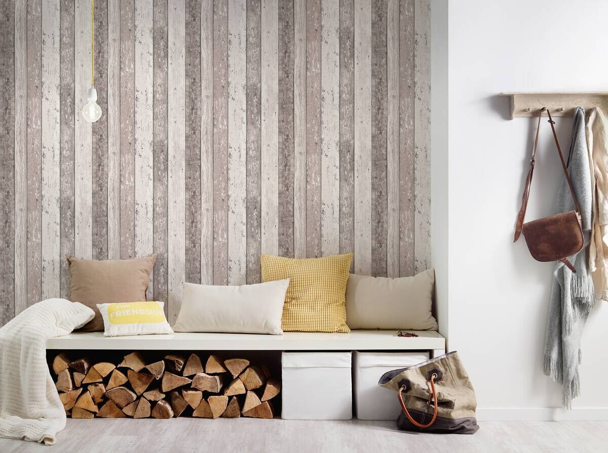 A.S.Creation Vliestapete Best of Wood`n Stone 2nd Edition Holzoptik braun B/L: ca. 53x1005 cm