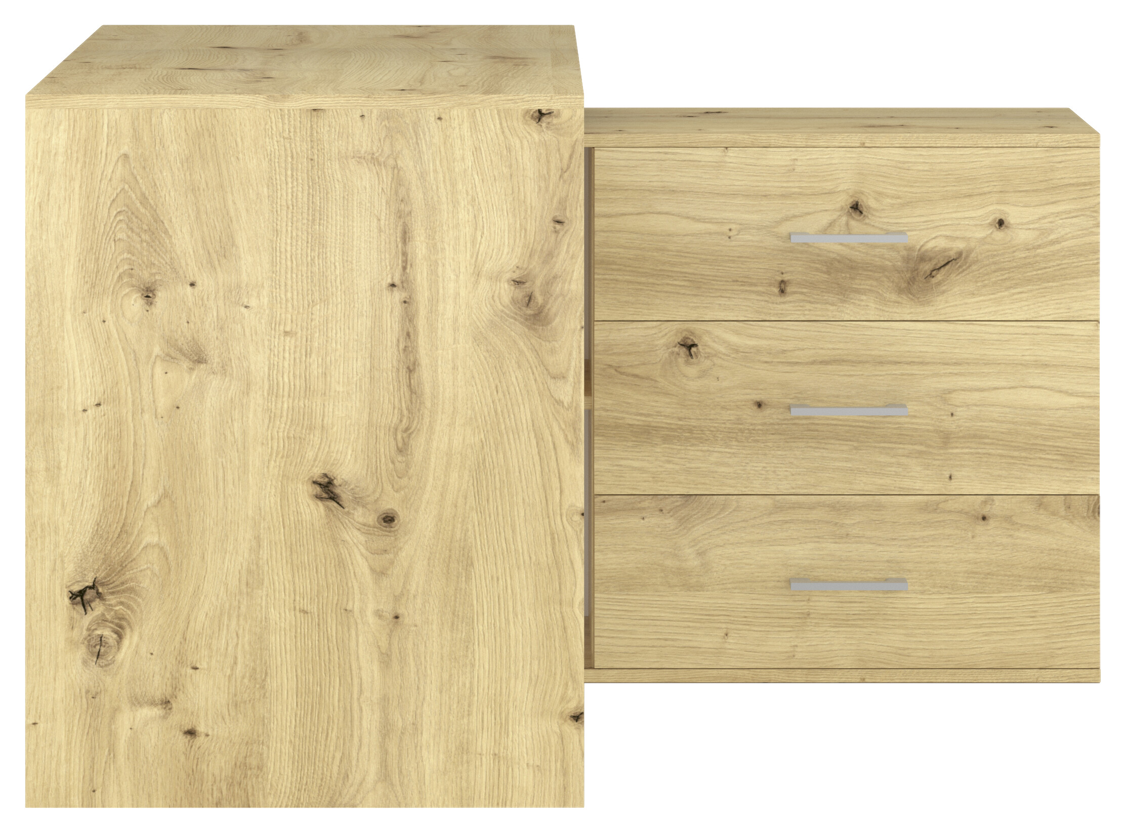 Schreibtisch KURT Eiche Artisan Nachbildung B/H/T: ca. 120x75,4x122 cm