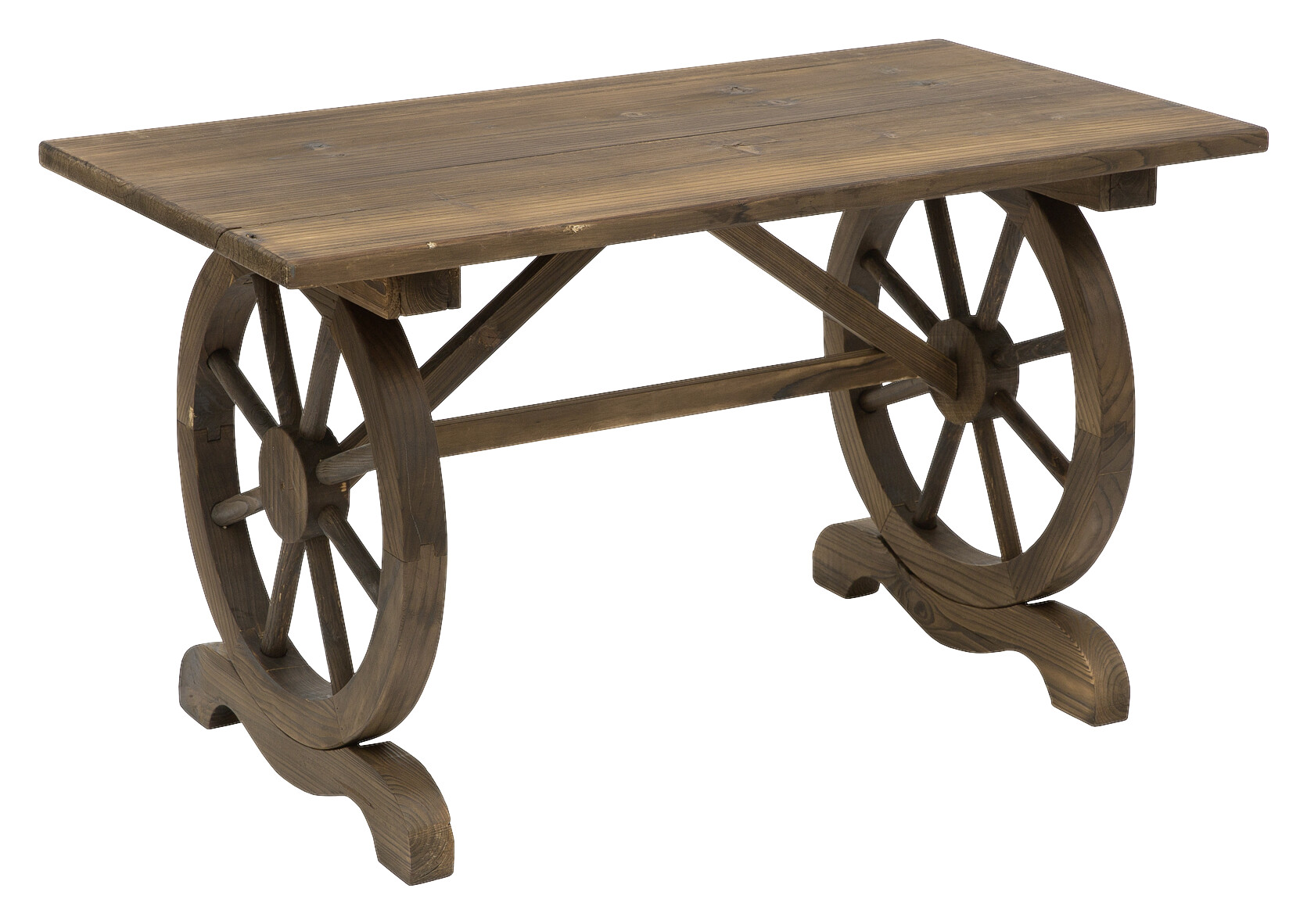 Outsunny Gartentisch natur Holz B/H/L: ca. 60x65x115 cm