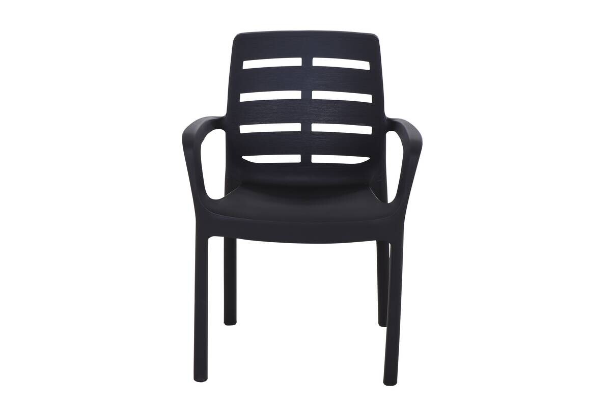 ProGarden Stapelsessel Borneo anthrazit Kunststoff B/H/L: ca. 605x82x61 cm