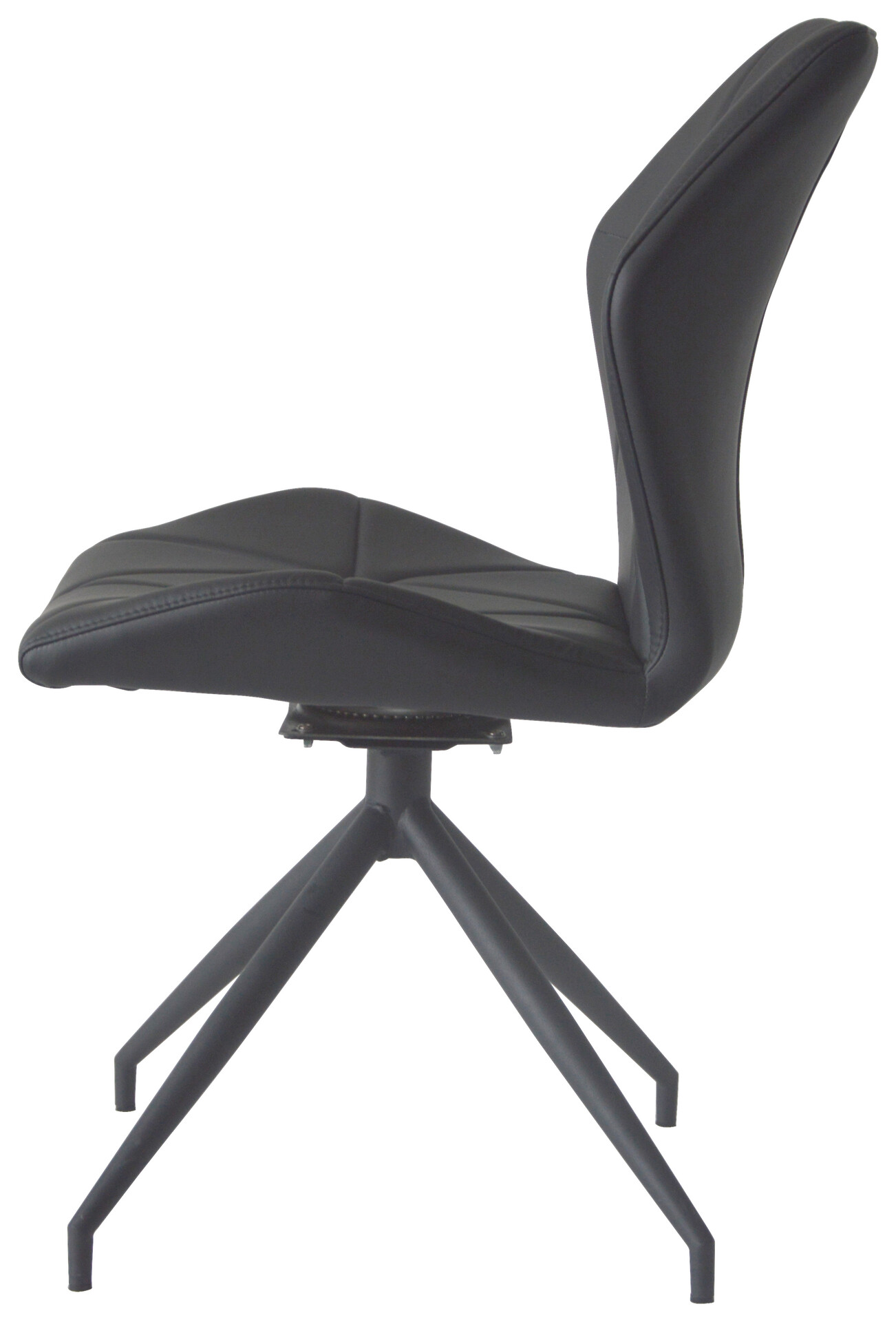 Stuhl IMKE  2er-Set schwarz schwarz Kunstleder Metall B/H/T: ca. 52x90,5x62 cm