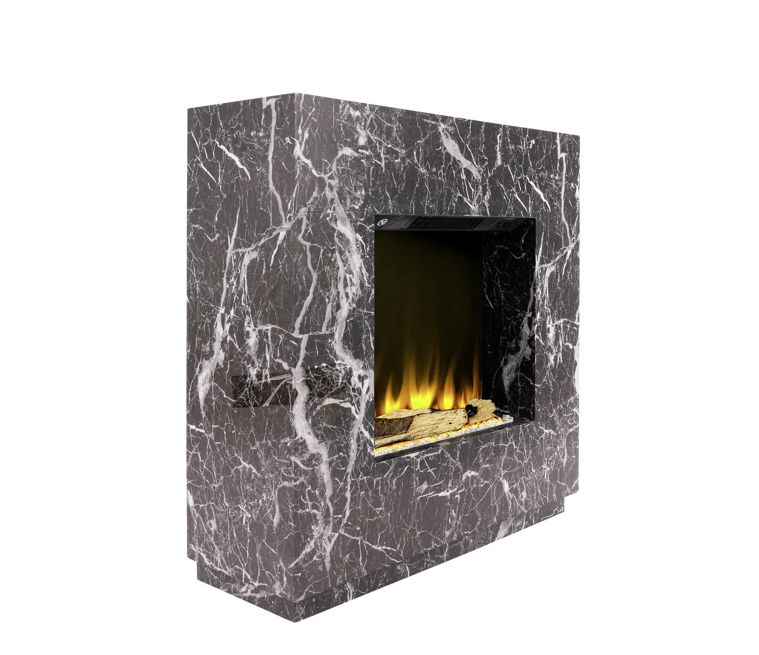 BHP Elektrischer-Kamin Hermelina BG00752-4M schwarz MDF B/H/T: ca. 80x76x26 cm ca. 1500 W