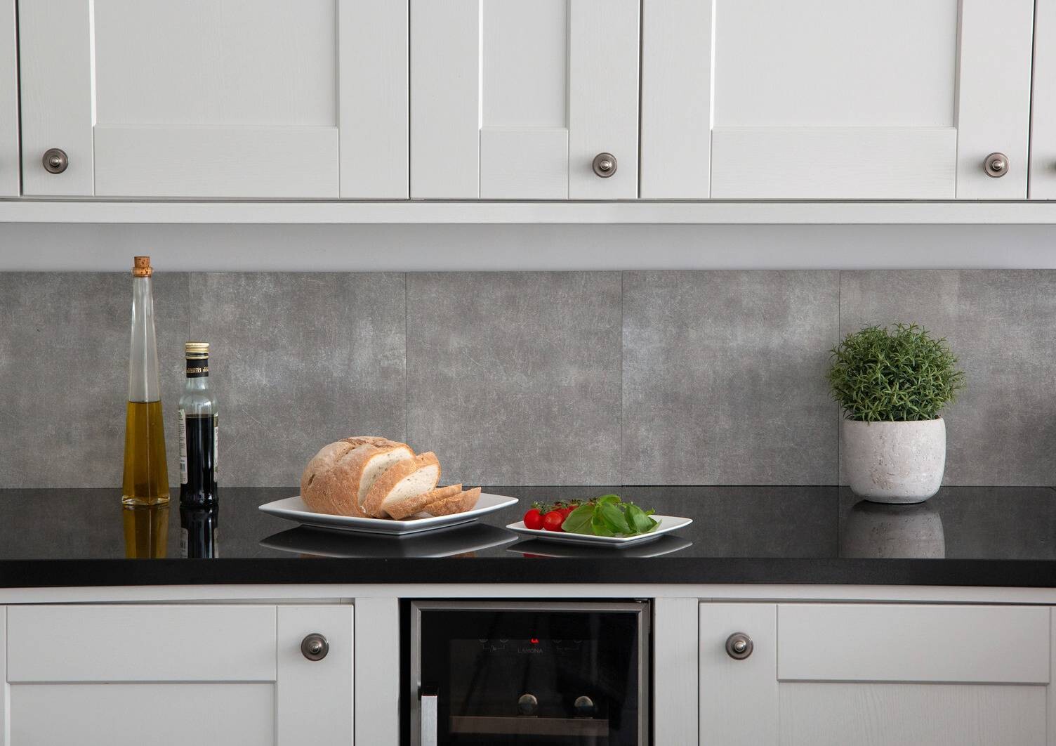 d-c-fix Wandfliese selbstklebend grau B/L: ca. 30,5x30,5 cm