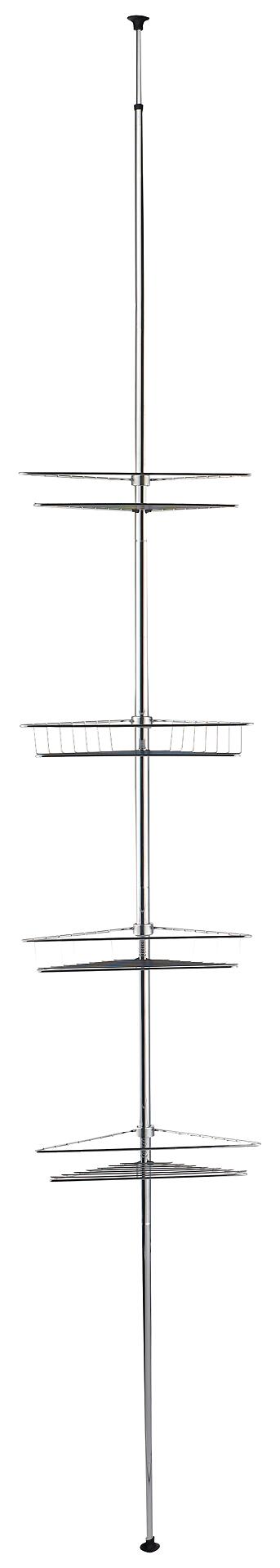 Bad-Teleskop Eckregal Chrom Metall