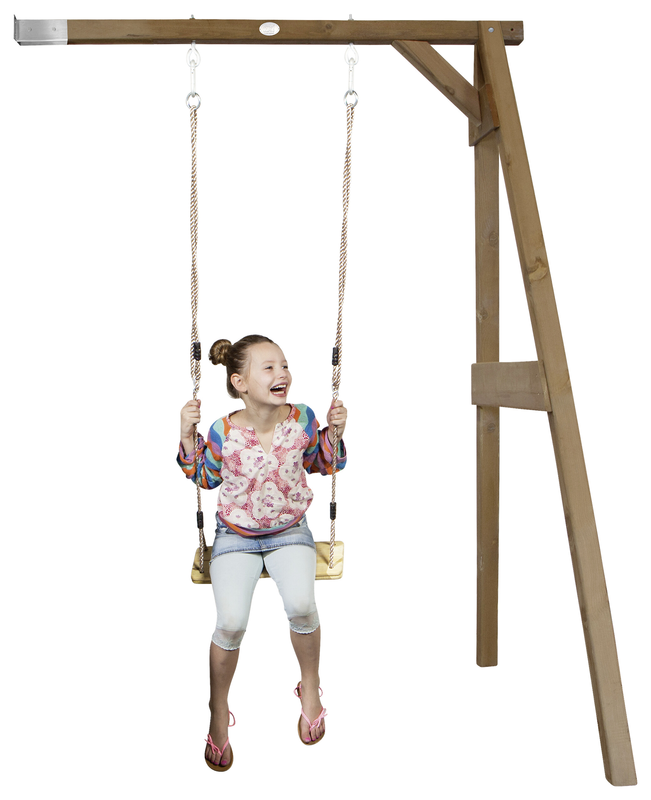 AXI Einzel-Anbauschaukel braun B/H/T: ca. 171x215x160 cm