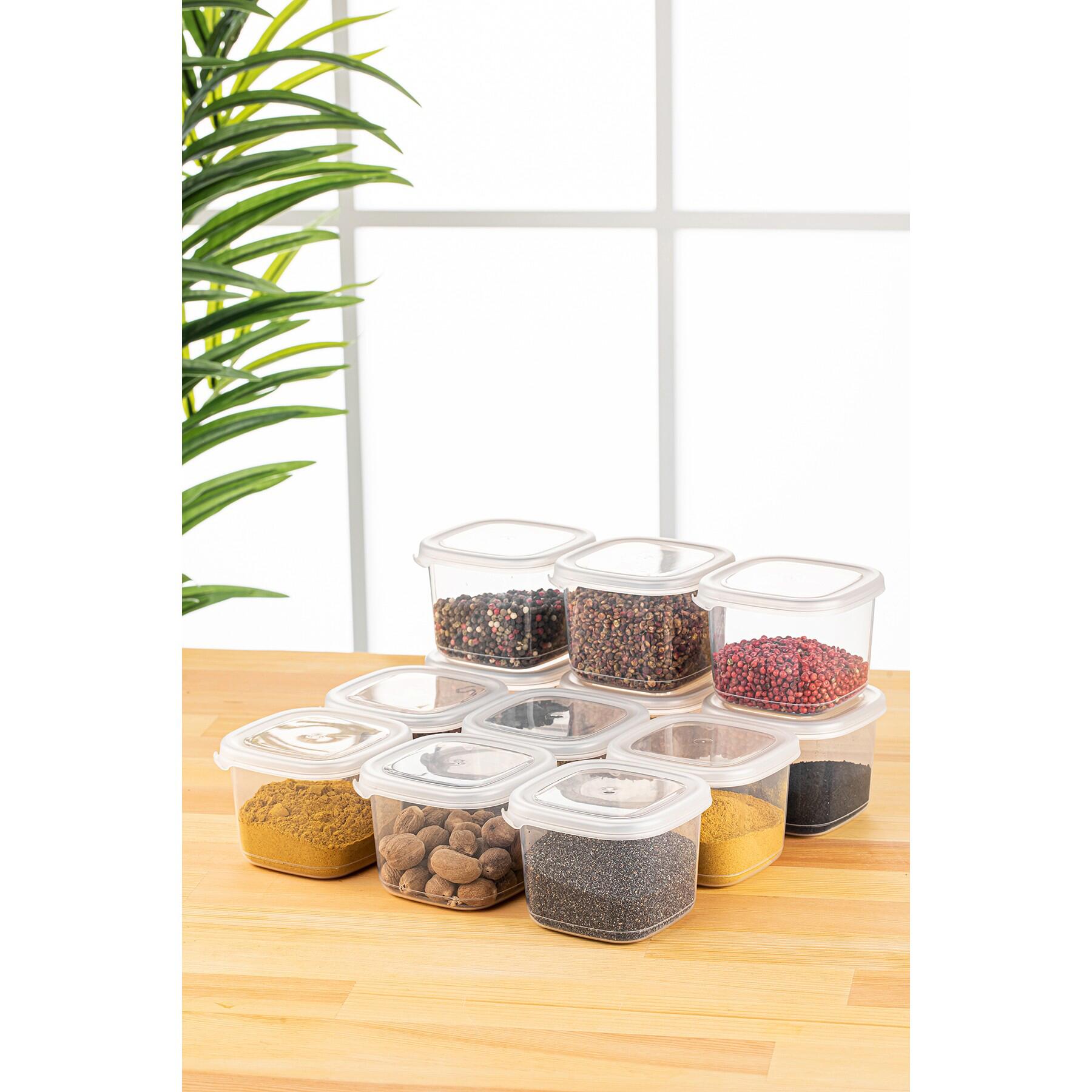 HermiaConcept Vorratsdosenset 12-tlg. weiß B/H/T/L/D: ca. 10x9,5x10x10x10 cm