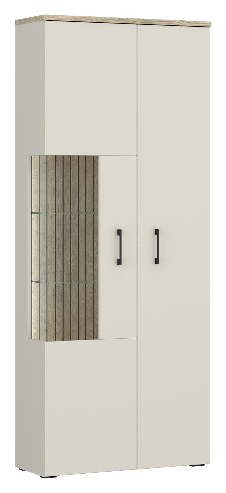 Vitrine Cashmere Eiche Nachbildung Spanplatte B/H/T: ca. 76x192x35 cm Vitrine Cashmere Eiche Nachbildung Spanplatte B/H/T: ca. 76x192x35 cm