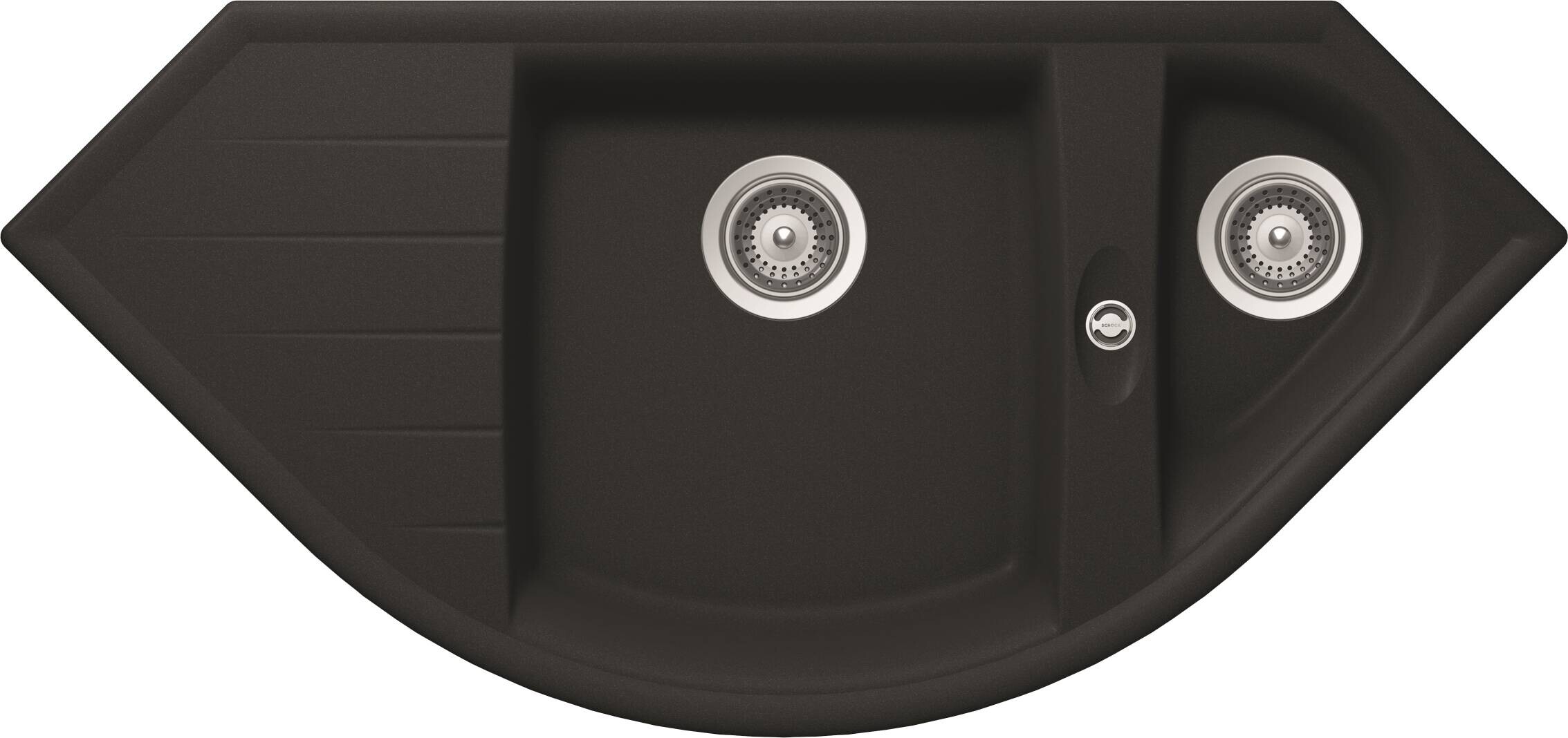 Respekta Einbauspüle Arlington schwarz Granit B/H/T: ca. 110,5x19,5x52 cm Respekta Einbauspüle Arlington schwarz Granit B/H/T: ca. 110,5x19,5x52 cm