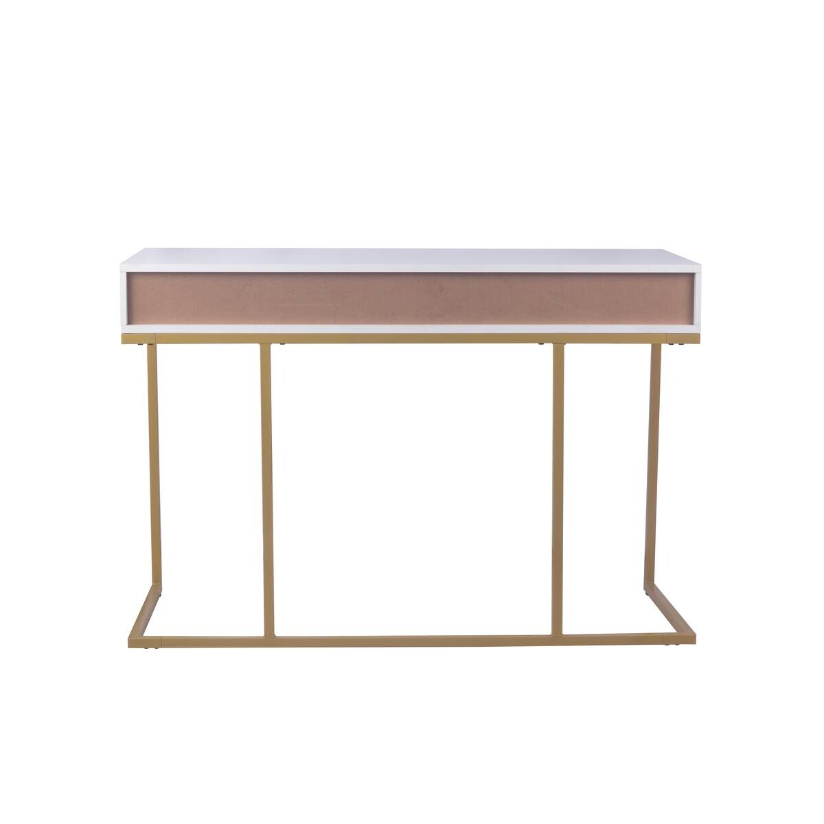 Schreibtisch Jana weiß gold Optik B/H/T: ca. 112x76x52 cm