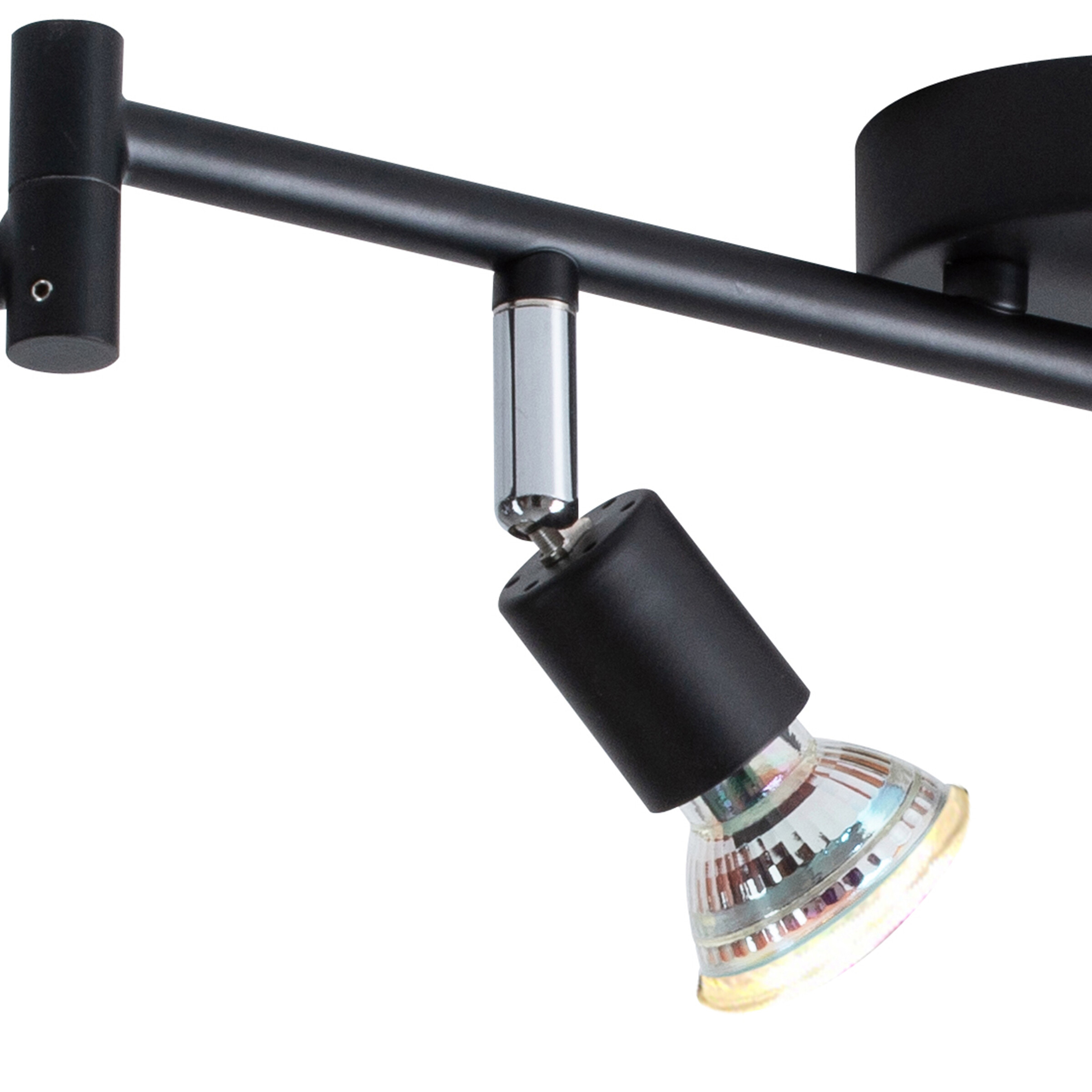 POCOline Spotbalken Boris schwarz B/H/L: ca. 120x9x10 cm 6 Brennstellen