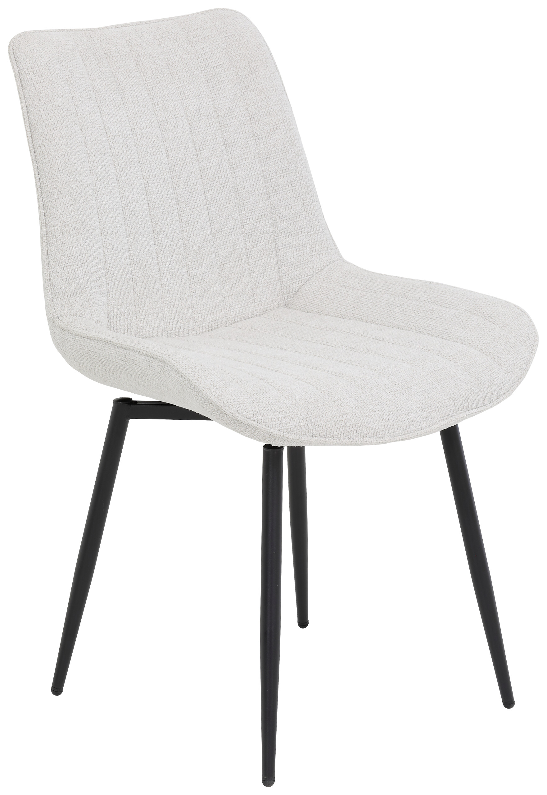 Stuhl Newport, 4er-Set beige Microfaser Webstoff B/H/T: ca. 54x85x63 cm