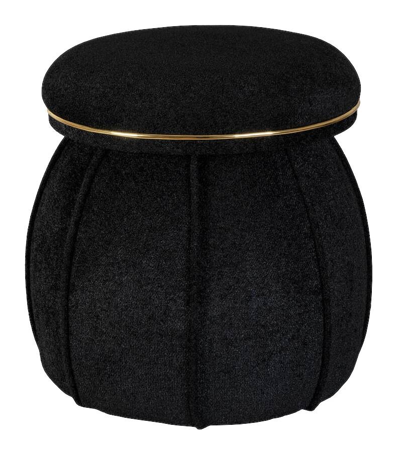 360 Living Hocker Corin 110 schwarz gold H/T: ca. 51,5x51,5 cm